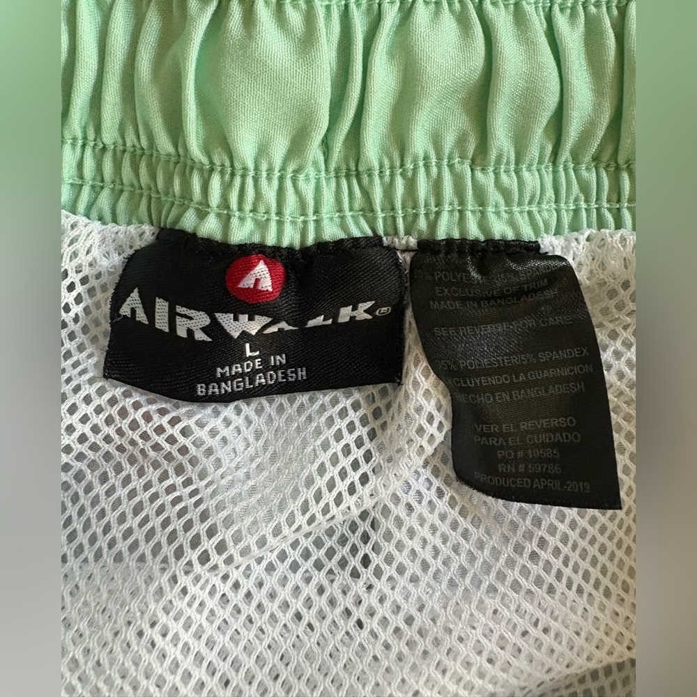 Airwalk Mint Green Hybrid Swim Shorts with Bomb Pop Print - Picture 4 of 5